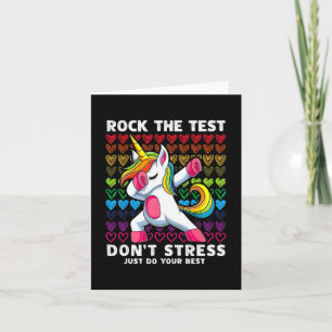Testtag Rock den Test Dabbing Einhorn Jungen Mädch Karte