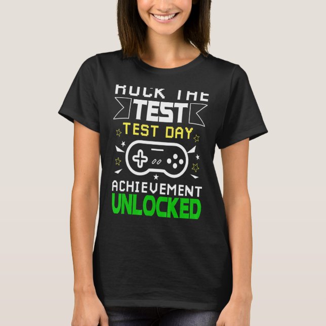 Testtag rocken den Testlehrer-Testtag-Regenbogen T-Shirt (Vorderseite)