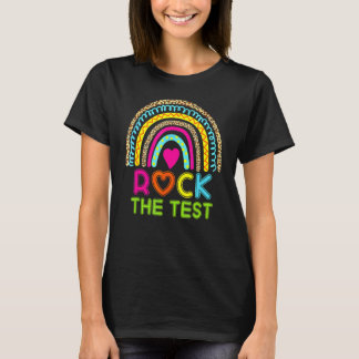 Testtag rocken den Testlehrer-Testtag-Regenbogen T-Shirt