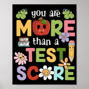 Testtag Sie sind mehr als ein Test Score Männer Wo Poster