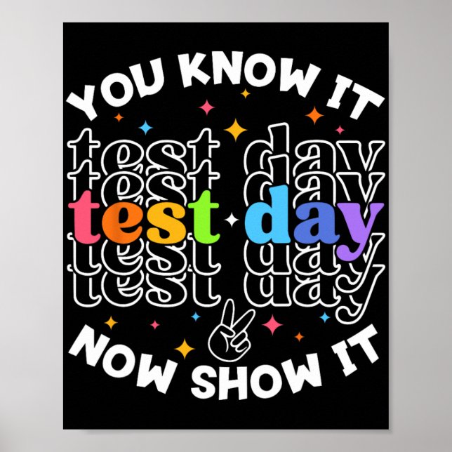Testtag Testtag Lehrer Studententesttag Poster (Vorne)