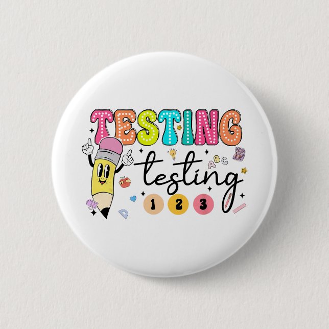 Testtag - Yall Testtag Lehrer Button (Vorderseite)