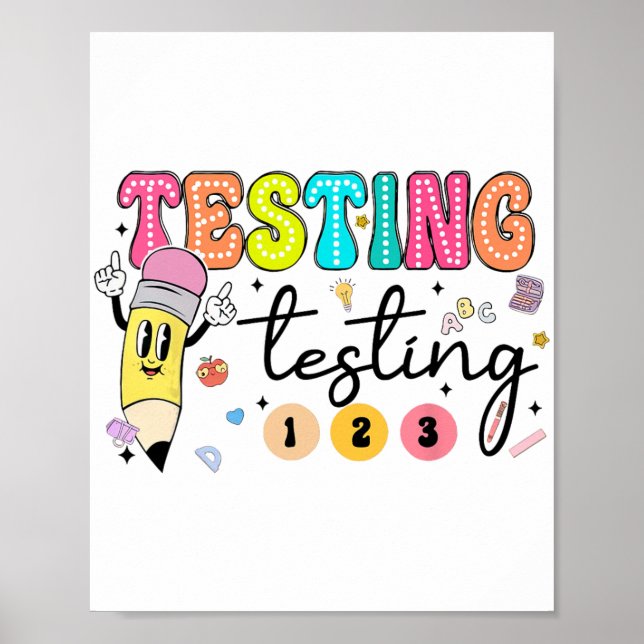 Testtag - Yall Testtag Lehrer Poster (Vorne)