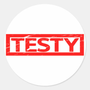 Testy-Briefmarke Runder Aufkleber