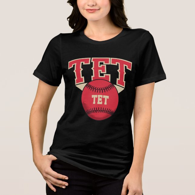 TET-Baseball-Logo Tri-Blend Shirt (Vorderseite)