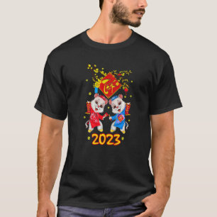 Tet-Dekorationen 2023 Vietnamesisches Neujahr Katz T-Shirt