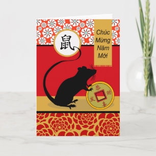 Tet, Vietnamesisches Neujahr, Rat, Chuc Mung Nam M Karte