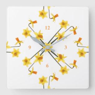 Tête à tête quadratische wanduhr