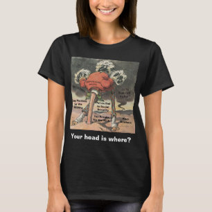 Tête dans le T-shirt féminin anti-républicain de s