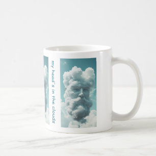 Tête dans les nuages Drôle Mug