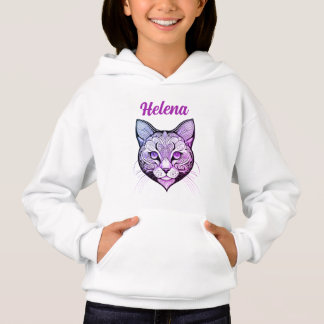 Tête de chat Couleur bleu-lila