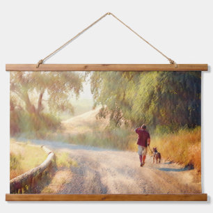 TÊTE DE CHIEN Tapisserie murale en bois