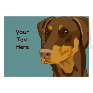 Tête de dobermann, rouge, Uncropped