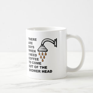 Tête de douche café Drôle Mug ou Mug de voyage