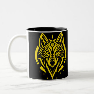 Tête de loup zweifarbige tasse