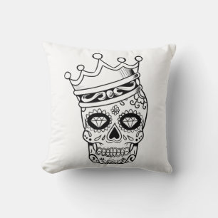 Tête de mort Halloween Coussin à lancer