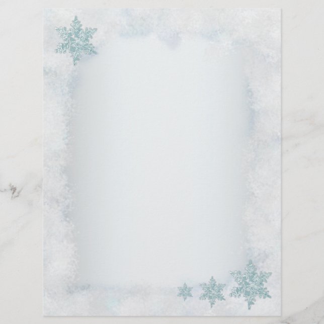 Tête de Noël modèle enneigé Snowflake (Devant)