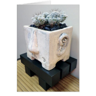 Tête de pot avec cactus de taille par modèles succ