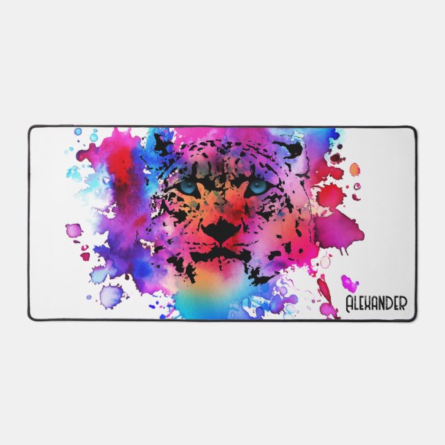 Tête de tigre d'aquarelle personnalisée (Recto)
