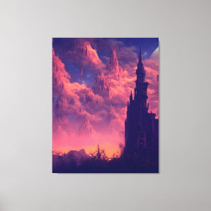 Tête foncée toile étirée Impression