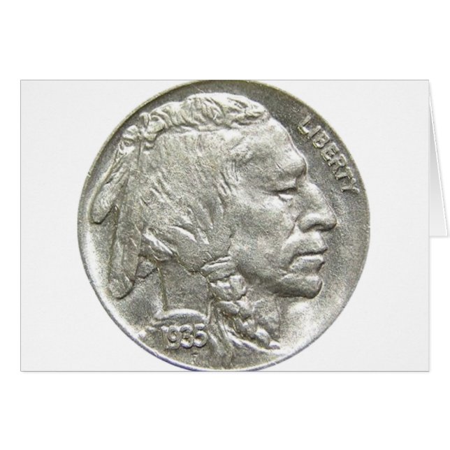 TÊTE INDIENNE NICKEL (Devant horizontal)