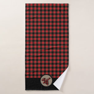 Tête rouge d'orignaux de plaid de Buffalo