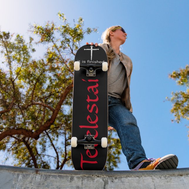 Tetelestai Three Nails Christlich Skateboard (Außenbereich 1)