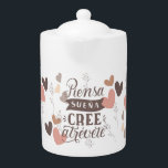 Tetera ,con texto motivador<br><div class="desc">Tetera con dibujo y texto motivador,  perfecta para su hogar</div>