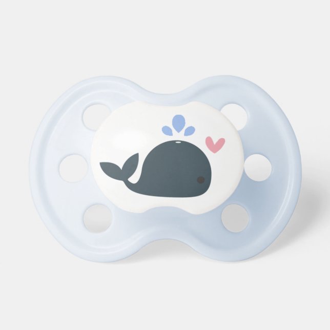 Tétine nautique de bébé d'amour de baleine d'Ancre (Devant)