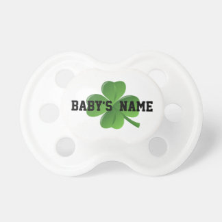 Tétine Shamrock irlandais personnalisé chanceux