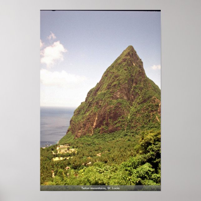 Teton Berge, St. Lucia Poster (Vorne)