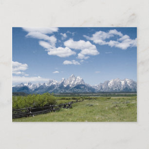 Teton Fence Postcard Postkarte