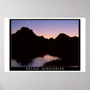 Teton Moonrise Poster