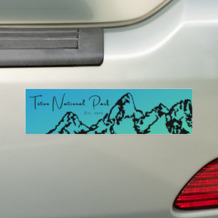 Teton National Park Blue Green Autoaufkleber