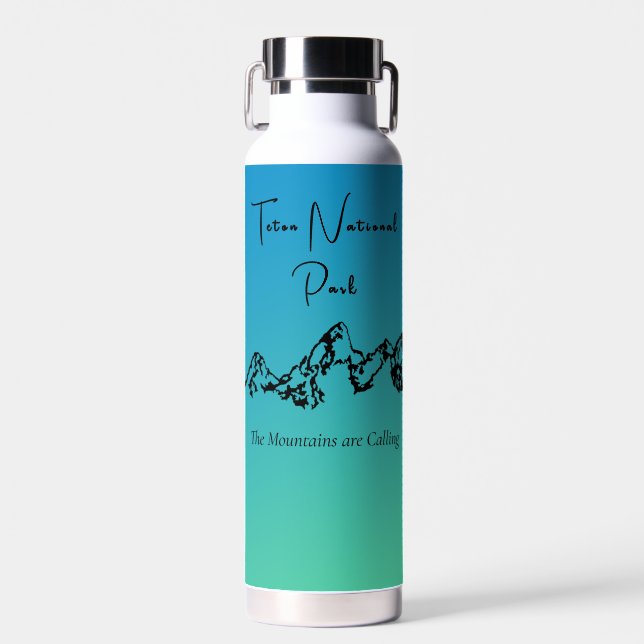 Teton National Park Blue Green Water Flasche (Vorne)