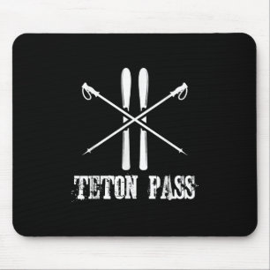 Teton Pass Wyoming Ski Skifahren Nordic Alpine Mousepad