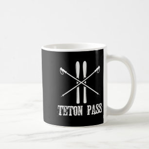 Teton Pass Wyoming Skifahrer Skifahren nordisch al Kaffeetasse