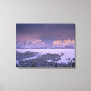 Teton Range vom Snake River Overlook, Grand Leinwanddruck