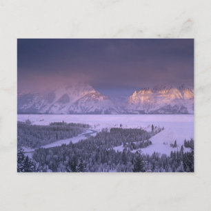 Teton Range vom Snake River Overlook, Grand Postkarte