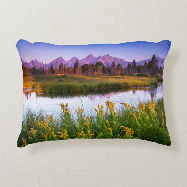 Teton Sonnenaufgang Dekokissen (Vorderseite)