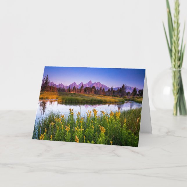 Teton Sonnenaufgang Karte (Vorderseite)