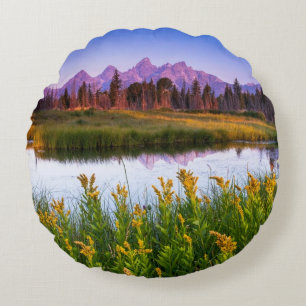 Teton Sonnenaufgang Rundes Kissen