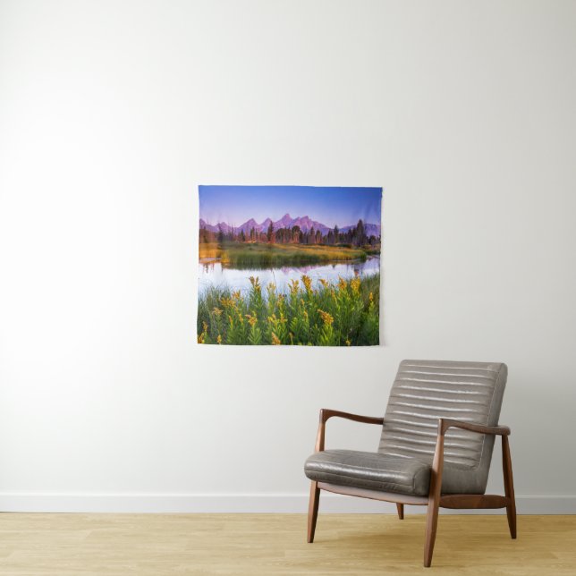 Teton Sonnenaufgang Wandteppich (Beispiel (Horizontal))