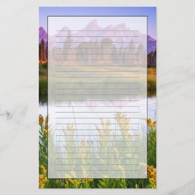 Teton Sunrise Briefpapier (Vorderseite)