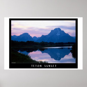 Teton Sunset Poster