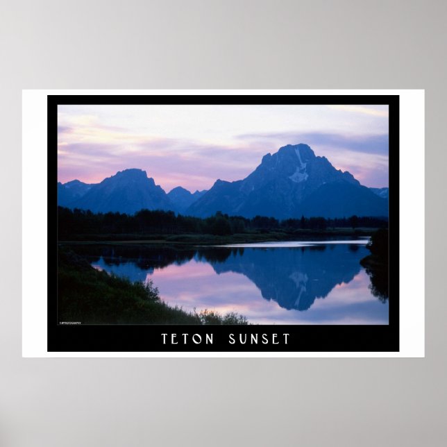 Teton Sunset Poster (Vorne)