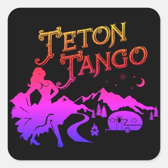 Teton Tango Sticker pink&blk (Vorderseite)