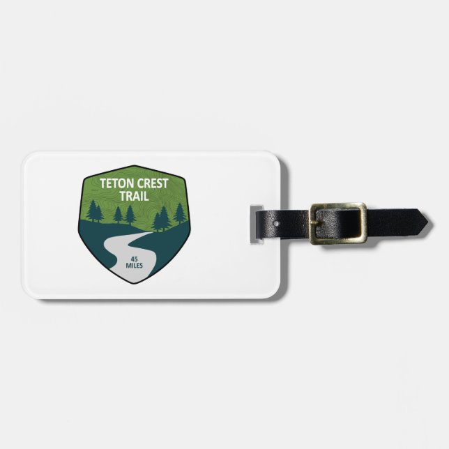 Teton Wappen Trail Gepäckanhänger (Vorderseite horizontal)