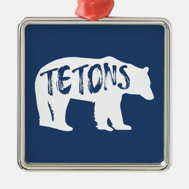 Tetons Bear Ornament Aus Metall (Vorne)