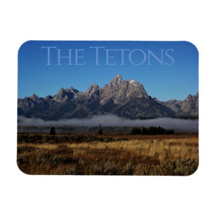 Tetons mit Fog Grand Teton Nationalpark Magnet